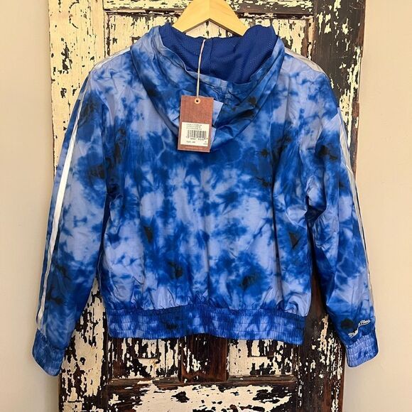 NWT women’s Mitchell & Ness Warriors Hardwood Classics hooded reflective jacket - Picture 2 of 12